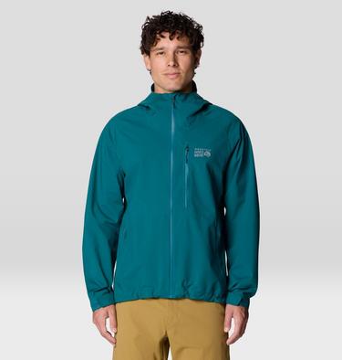 Men's Stretch Ozonic Rain Jacket, Color: Jack Pine, image 13