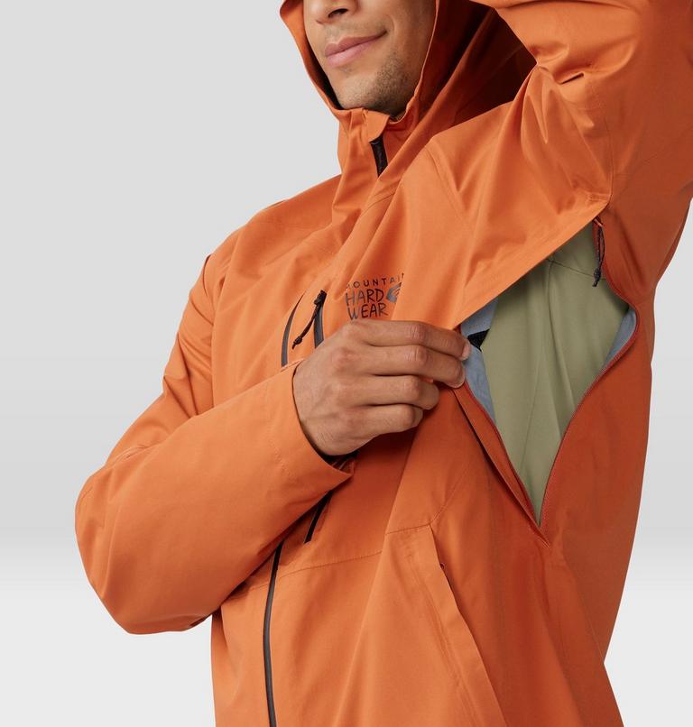 Men's Stretch Ozonic Jacket, Color: Raw Carnelian, image 8