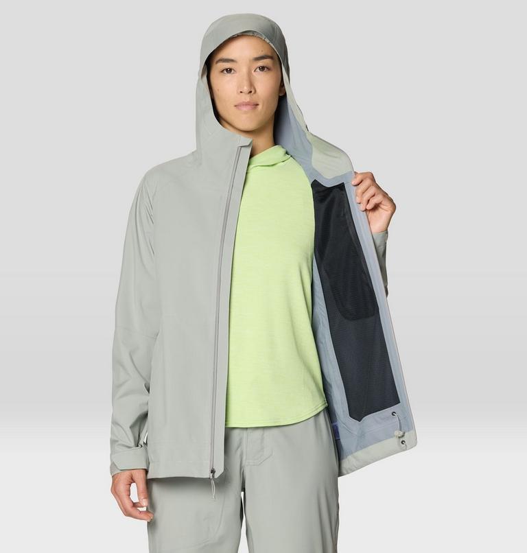 Women's Stretch Ozonic Rain Jacket, Color: Half Moon Grey, image 13