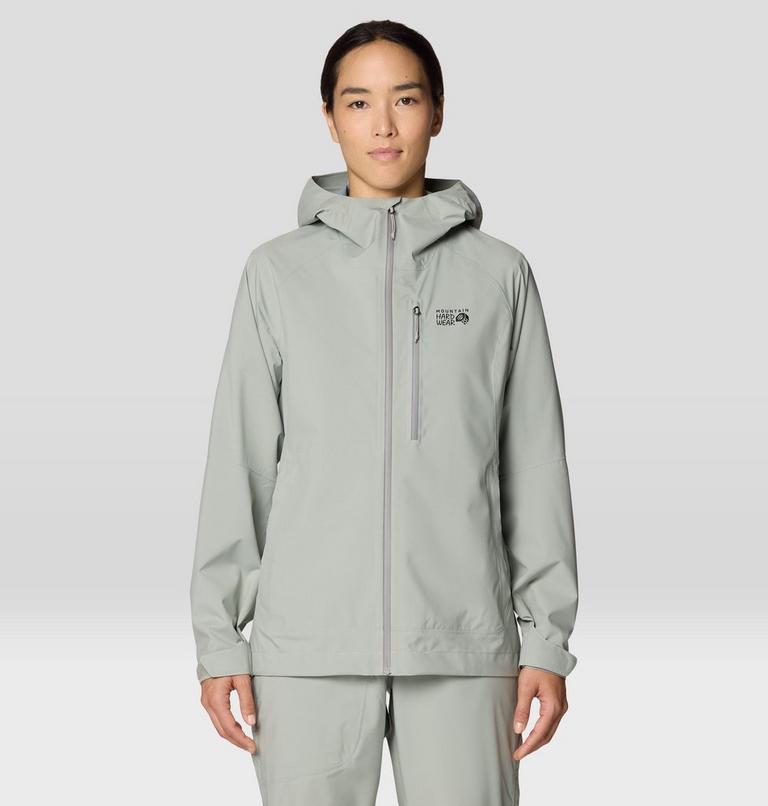 Women's Stretch Ozonic Rain Jacket, Color: Half Moon Grey, image 5