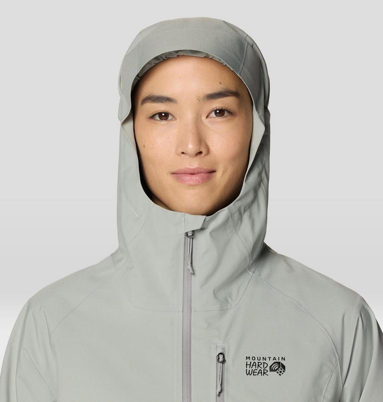 Women's Stretch Ozonic Rain Jacket, Color: Half Moon Grey, image 7
