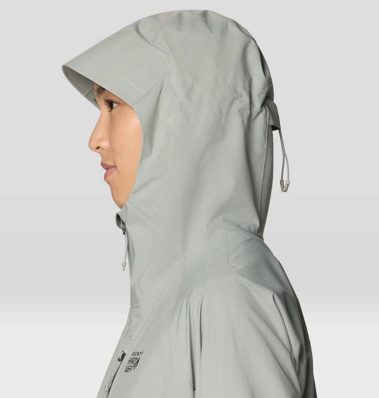 Women's Stretch Ozonic Rain Jacket, Color: Half Moon Grey, image 8