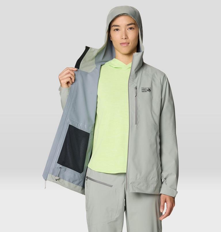 Women's Stretch Ozonic Rain Jacket, Color: Half Moon Grey, image 12
