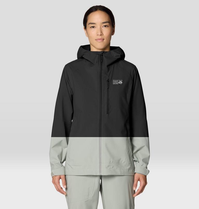 Women's Stretch Ozonic Rain Jacket, Color: Black, image 4