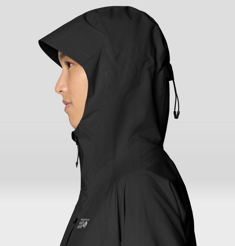 Women's Stretch Ozonic Rain Jacket, Color: Black, image 6