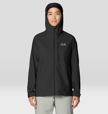 Women's Stretch Ozonic Rain Jacket, Color: Black, image 3
