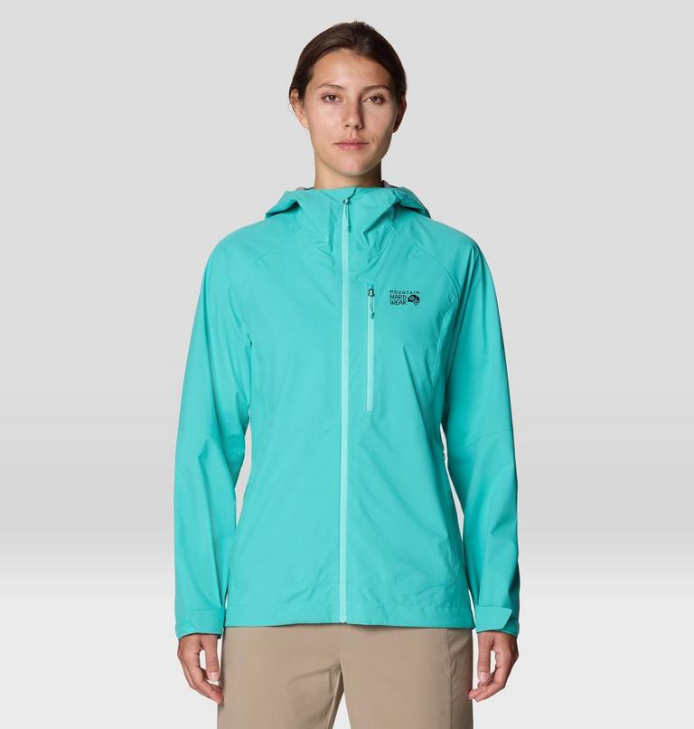 Women's Stretch Ozonic Rain Jacket, Color: Aqua Marina, image 13