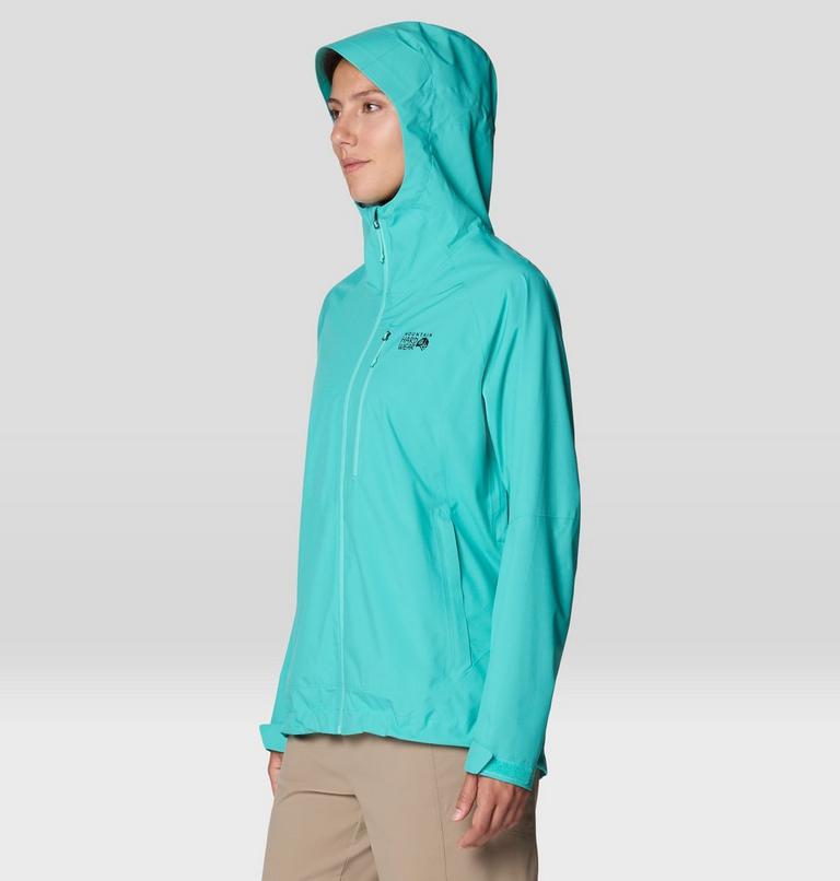 Women's Stretch Ozonic Rain Jacket, Color: Aqua Marina, image 5