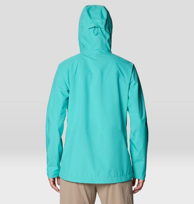 Women's Stretch Ozonic Rain Jacket, Color: Aqua Marina, image 3