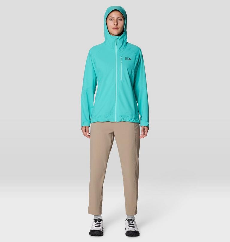 Women's Stretch Ozonic Rain Jacket, Color: Aqua Marina, image 2