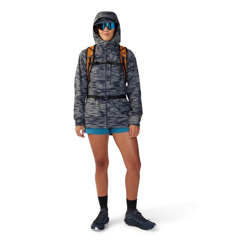 Women's Stretch Ozonic Jacket, Color: Dark Zinc Frequency Print, image 11