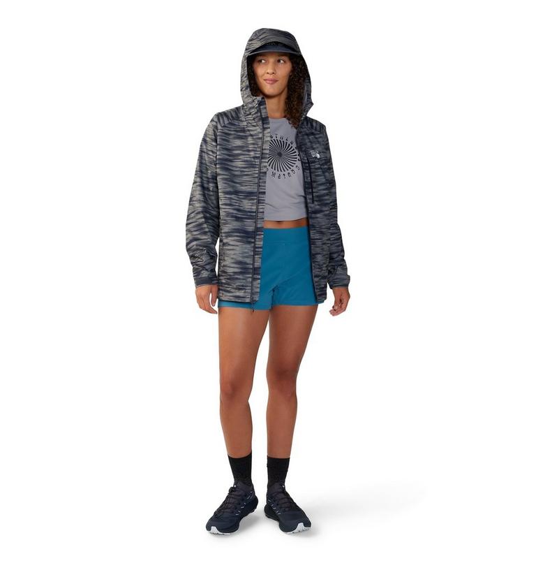 Women's Stretch Ozonic Jacket, Color: Dark Zinc Frequency Print, image 12