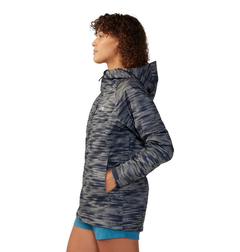 Women's Stretch Ozonic Jacket, Color: Dark Zinc Frequency Print, image 3