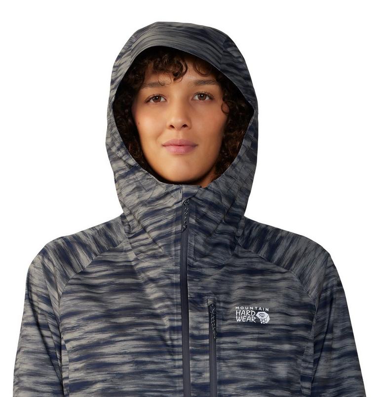 Women's Stretch Ozonic Jacket, Color: Dark Zinc Frequency Print, image 4