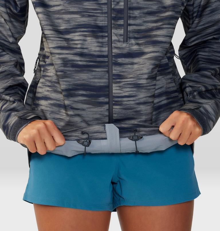 Women's Stretch Ozonic Jacket, Color: Dark Zinc Frequency Print, image 8