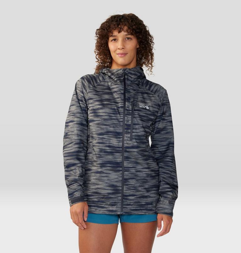 Women's Stretch Ozonic Jacket, Color: Dark Zinc Frequency Print, image 10