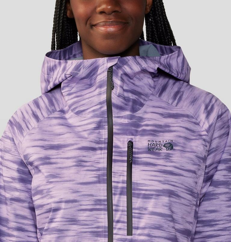 Women's Stretch Ozonic Jacket, Color: Wisteria Frequency Print, image 4