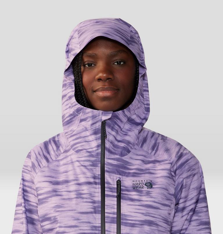 Women's Stretch Ozonic Jacket, Color: Wisteria Frequency Print, image 5
