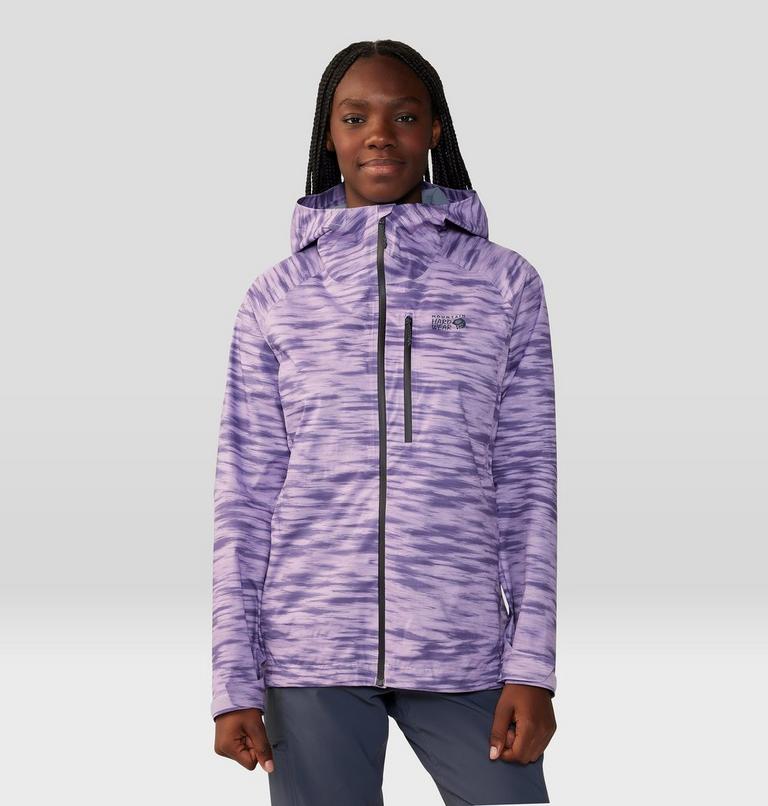 Women's Stretch Ozonic Jacket, Color: Wisteria Frequency Print, image 11