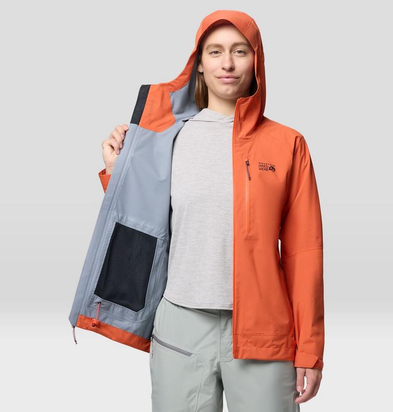 Women's Stretch Ozonic Rain Jacket, Color: Aspect, image 10