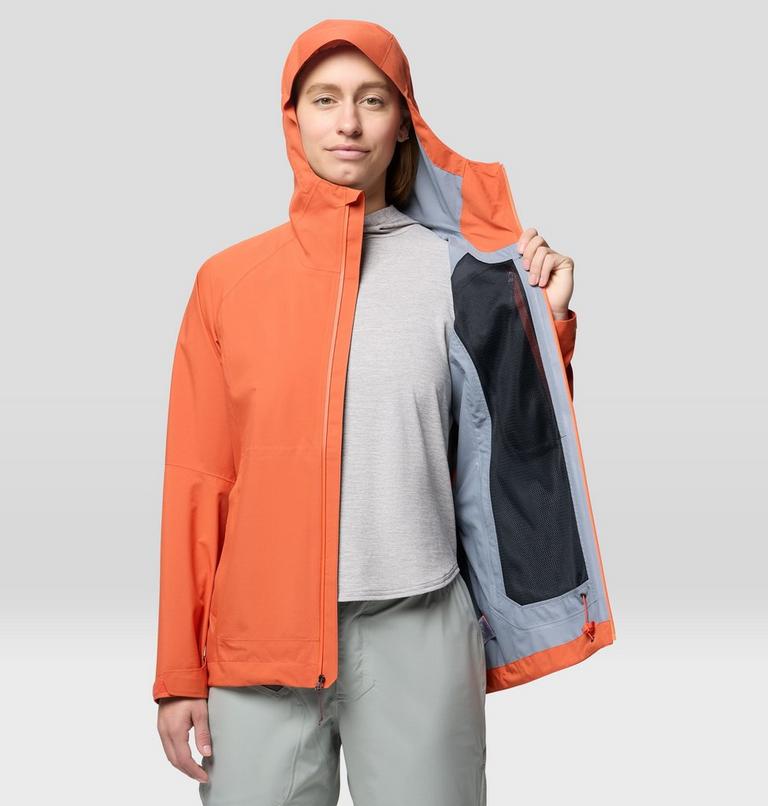 Women's Stretch Ozonic Rain Jacket, Color: Aspect, image 11