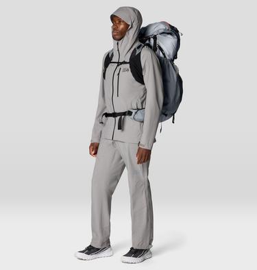 Men's Stretch Ozonic Rain Pant, Color: Approaching Storm, image 4