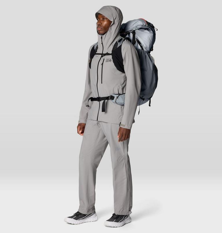 Men's Stretch Ozonic Rain Pant, Color: Approaching Storm, image 2