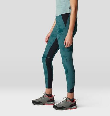 Women's Chockstone Tight, Color: Aqua Green Nebula Print, image 7