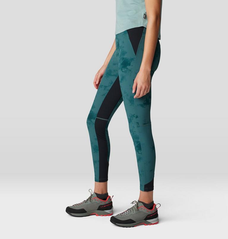 Women's Chockstone Tight, Color: Aqua Green Nebula Print, image 3