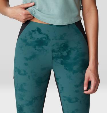 Women's Chockstone Tight, Color: Aqua Green Nebula Print, image 8