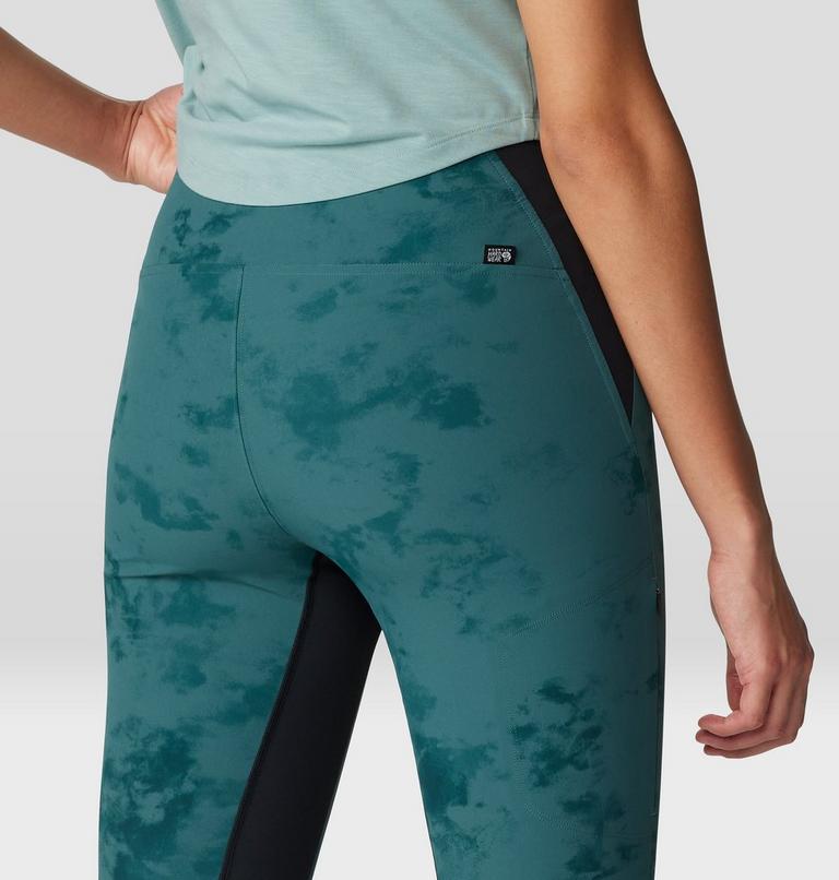 Women's Chockstone Tight, Color: Aqua Green Nebula Print, image 5