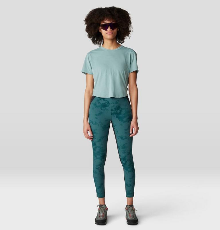 Women's Chockstone Tight, Color: Aqua Green Nebula Print, image 7