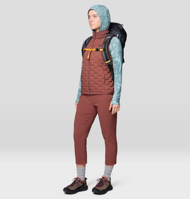 Women's Dynama Crop, Color: Bourbon Brown, image 2