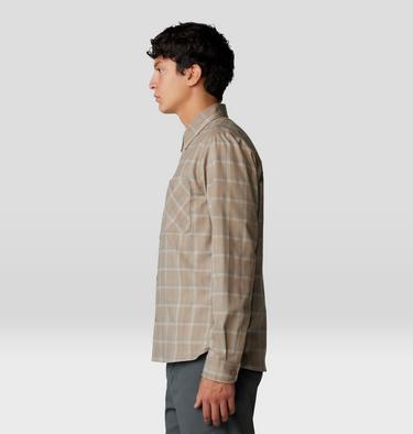 Men's Voyager One Long Sleeve Flannel, Color: Trail Dust Trad Plaid, image 15