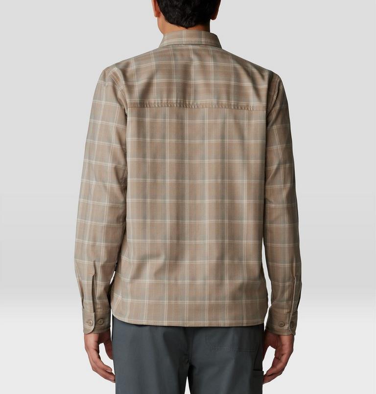 Men's Voyager One Long Sleeve Flannel, Color: Trail Dust Trad Plaid, image 2