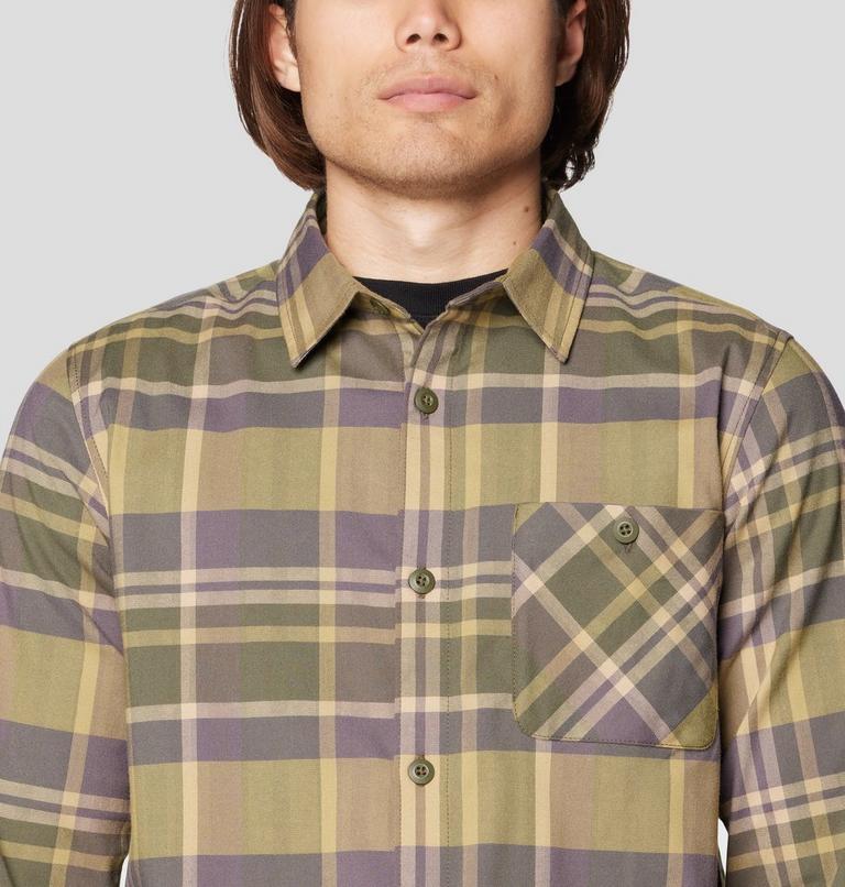 Men's Voyager One Long Sleeve Flannel, Color: Dark Pine Amsterdam Plaid, image 5