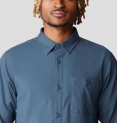 Men's Voyager One Long Sleeve Flannel, Color: Moon Blue, image 16