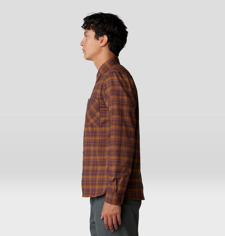 Men's Voyager One Long Sleeve Flannel, Color: Blackberry Trad Plaid, image 3