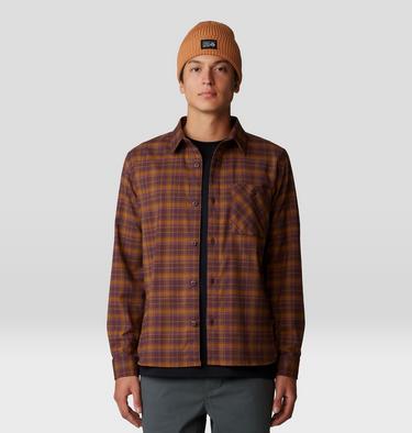Men's Voyager One Long Sleeve Flannel, Color: Blackberry Trad Plaid, image 1