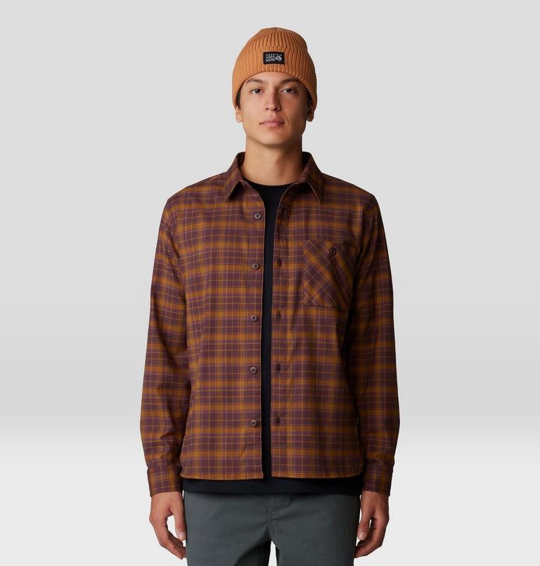 Men's Voyager One Long Sleeve Flannel, Color: Blackberry Trad Plaid, image 1