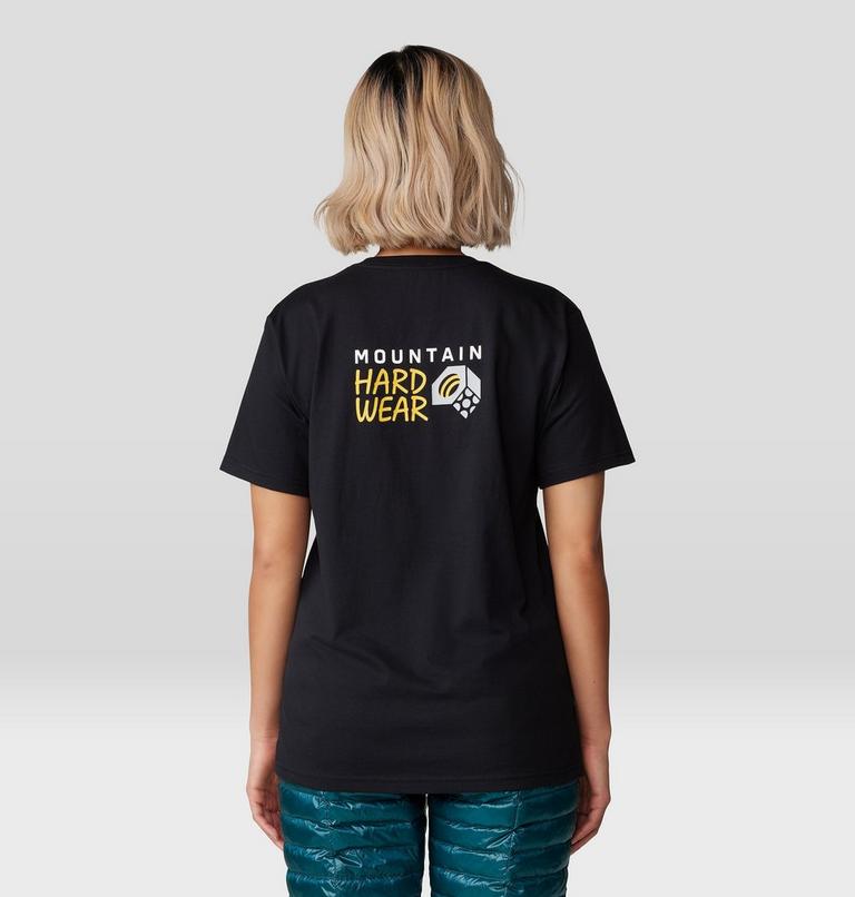 Women's MHW Logo Box Short Sleeve, Color: Black, image 2