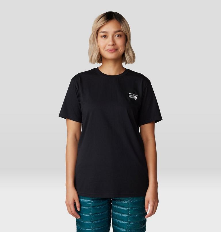 Women's MHW Logo Box Short Sleeve, Color: Black, image 1