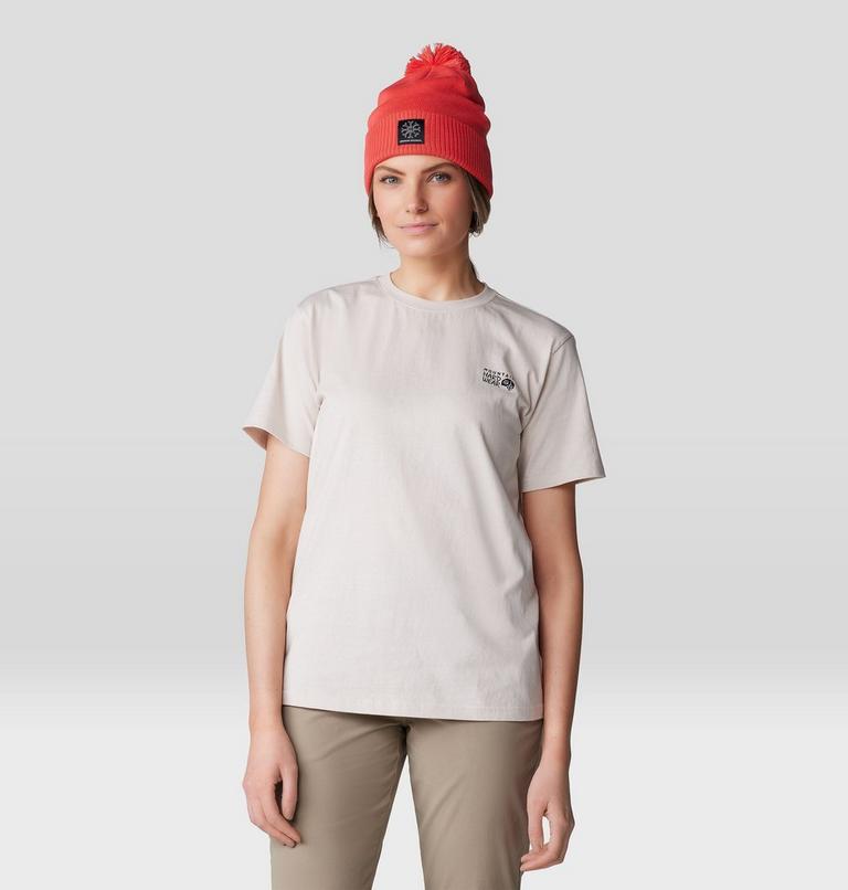 Women's MHW Logo Box Short Sleeve, Color: Talc, image 6