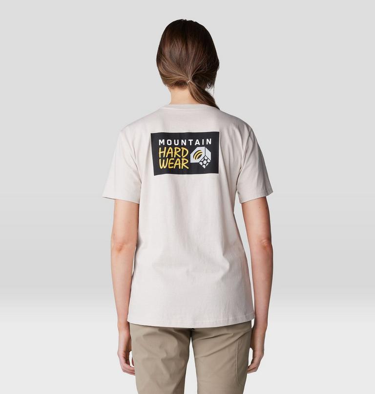 Women's MHW Logo Box Short Sleeve, Color: Talc, image 2
