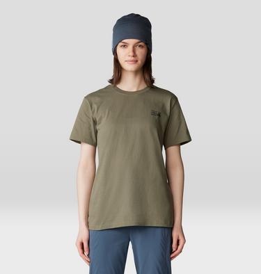 Women's MHW Logo Box Short Sleeve, Color: Stone Green, image 5