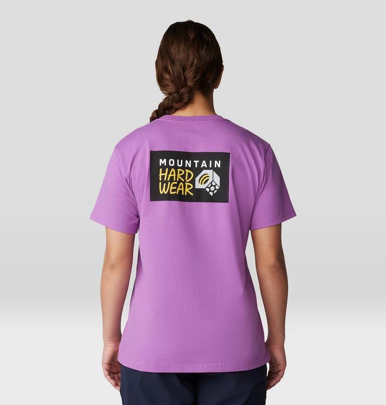Women's MHW Logo Box Short Sleeve, Color: Lilac Glow, image 2