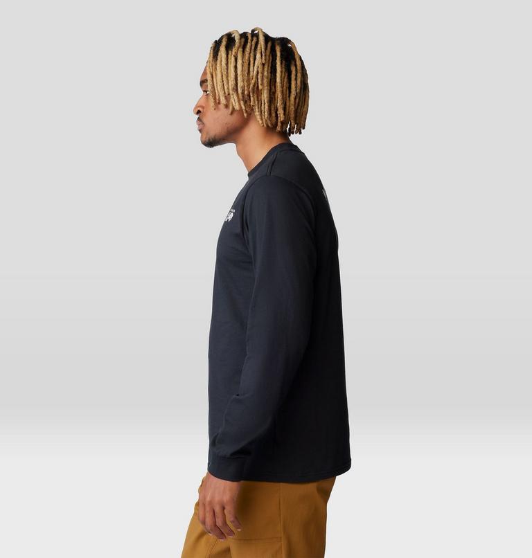 Men's MHW Back Logo Long Sleeve, Color: Black, image 3