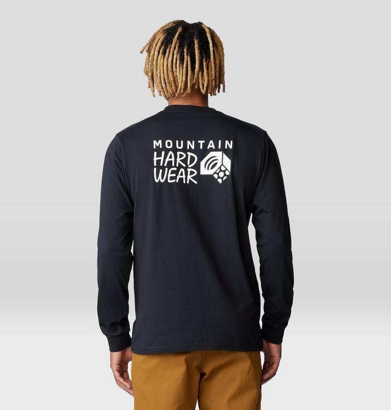 Men's MHW Back Logo Long Sleeve, Color: Black, image 2
