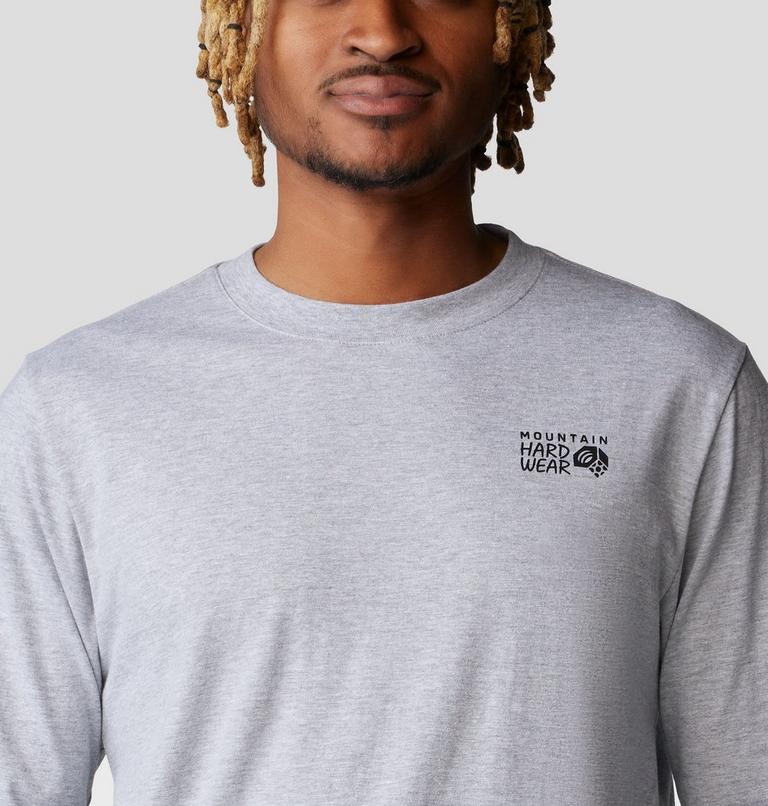 Men's MHW Back Logo Long Sleeve, Color: Hardwear Grey Heather, image 4