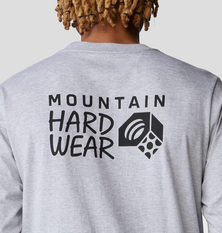 Men's MHW Back Logo Long Sleeve, Color: Hardwear Grey Heather, image 5